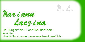 mariann laczina business card